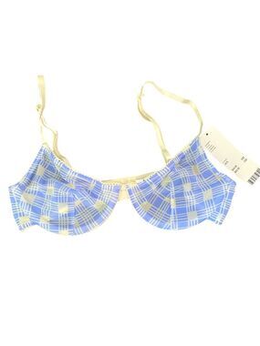 Urban Outfitters Blue Plaid Bra Women's 34B NWT